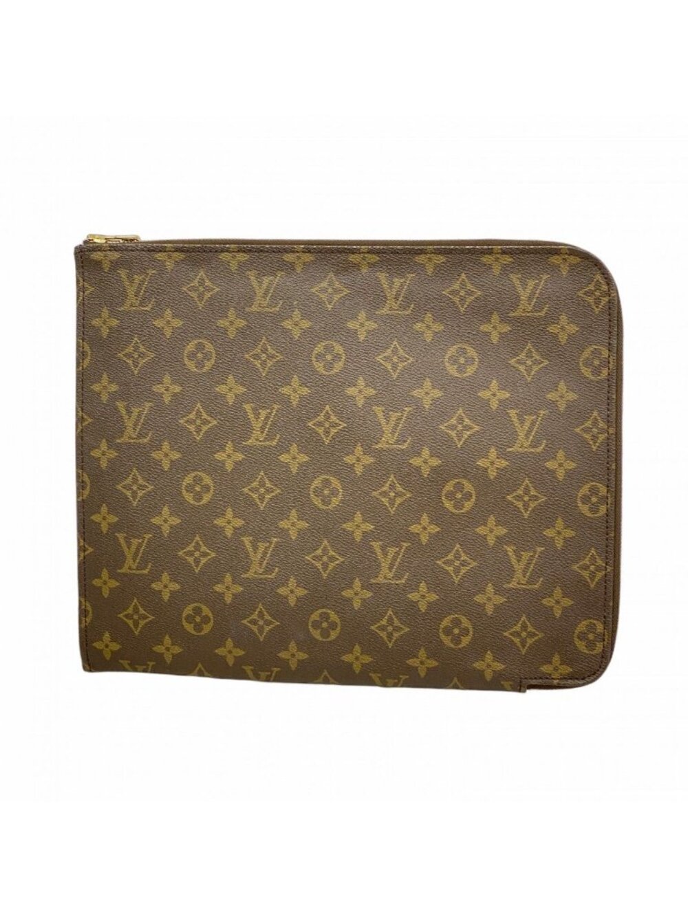 ★SOLD★ Louis Vuitton Clutch Monogram Poche Document Brown - Picture 1 of 8